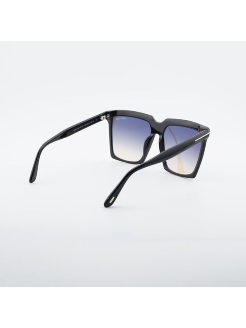 New Tom Ford FT0764 01B Sabrina Sunglasses Black Square Frame, Smoke Lenses - Picture 9 of 10